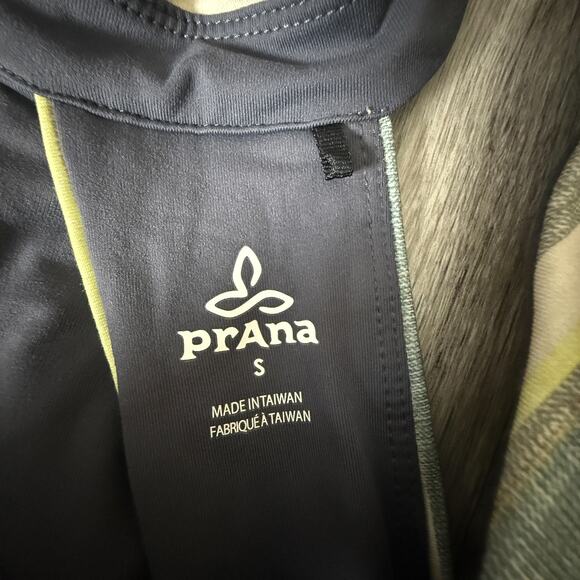 prAna Striped Halter Maxi Dress Open Back Crossback Boho Summer Style S - Picture 4 of 5